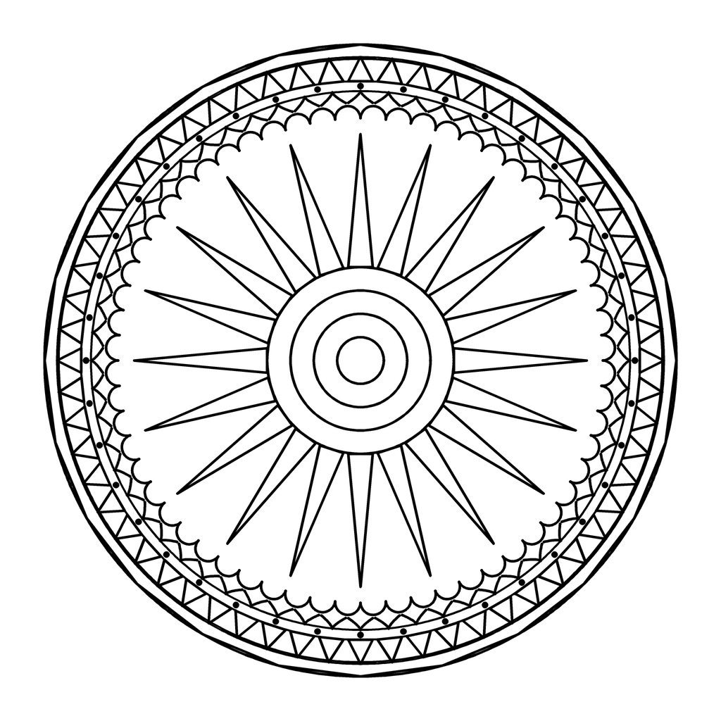 曼荼羅の塗り絵 03番の線画