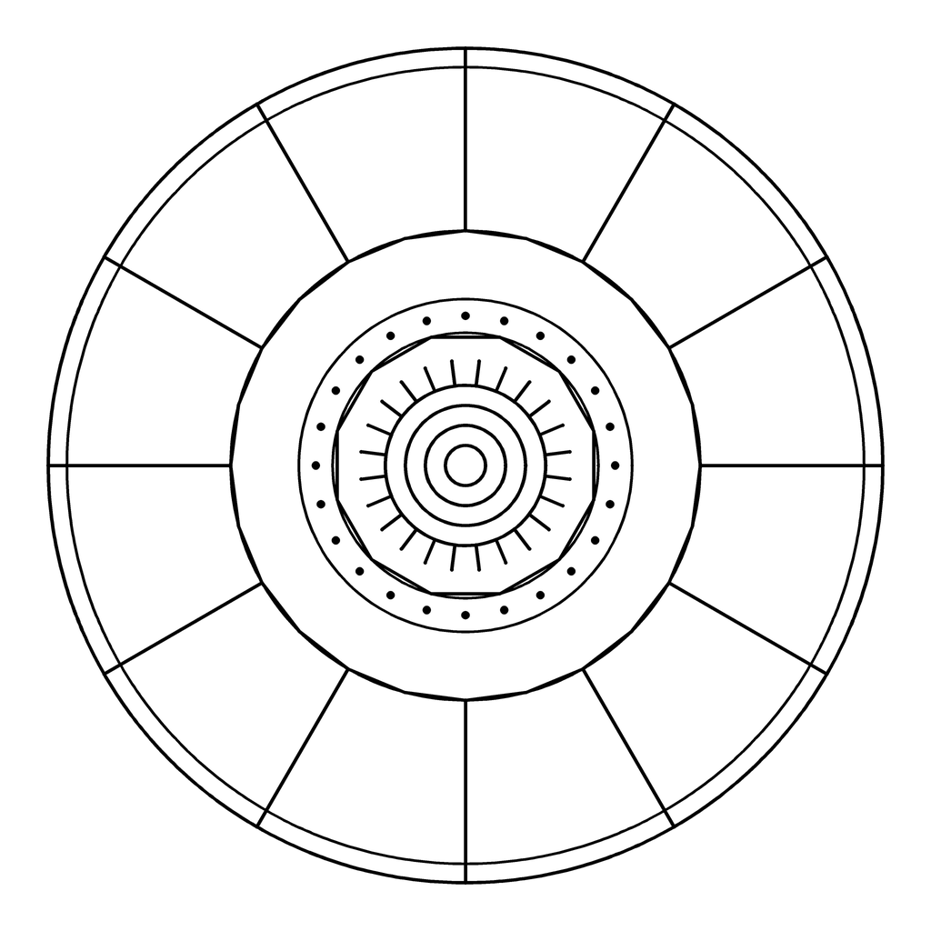 曼荼羅の塗り絵 07番の線画