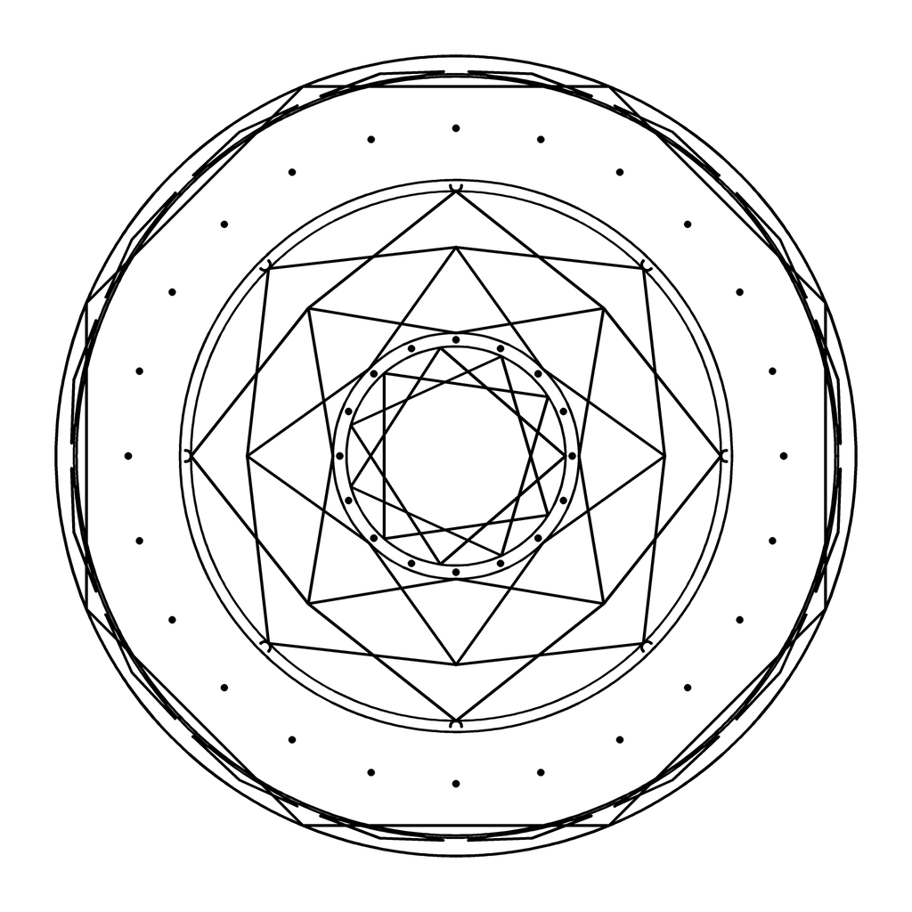 曼荼羅の塗り絵 08番の線画