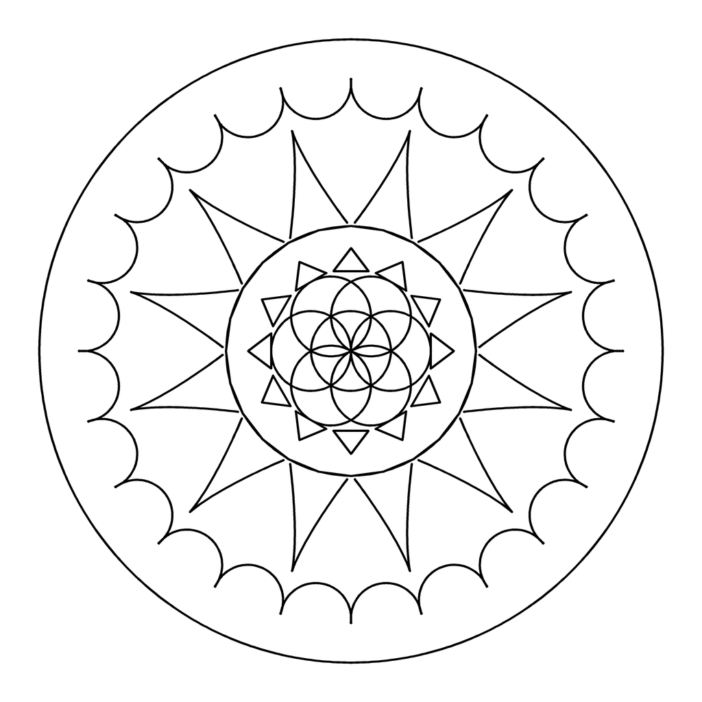 曼荼羅の塗り絵 11番の線画