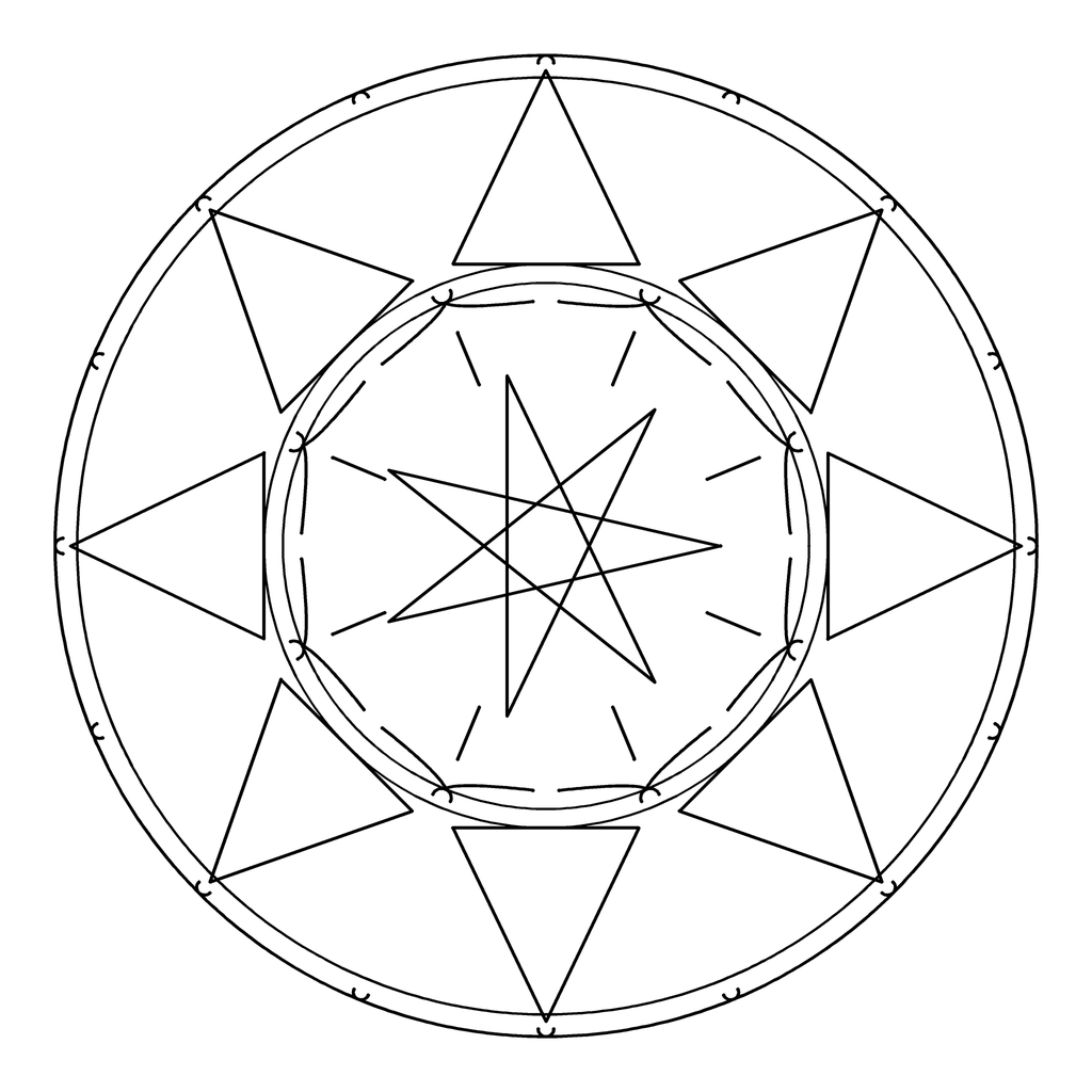 曼荼羅の塗り絵 13番の線画