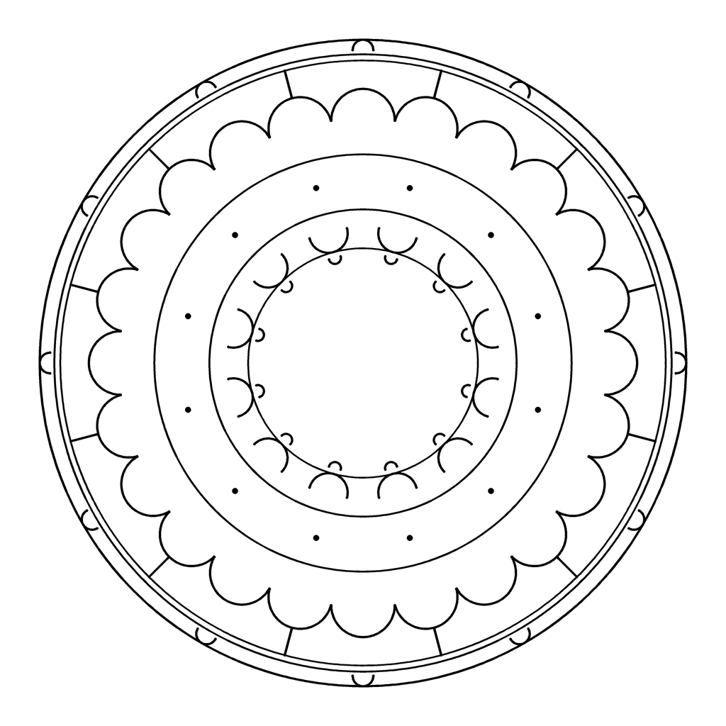 曼荼羅の塗り絵 14番の線画