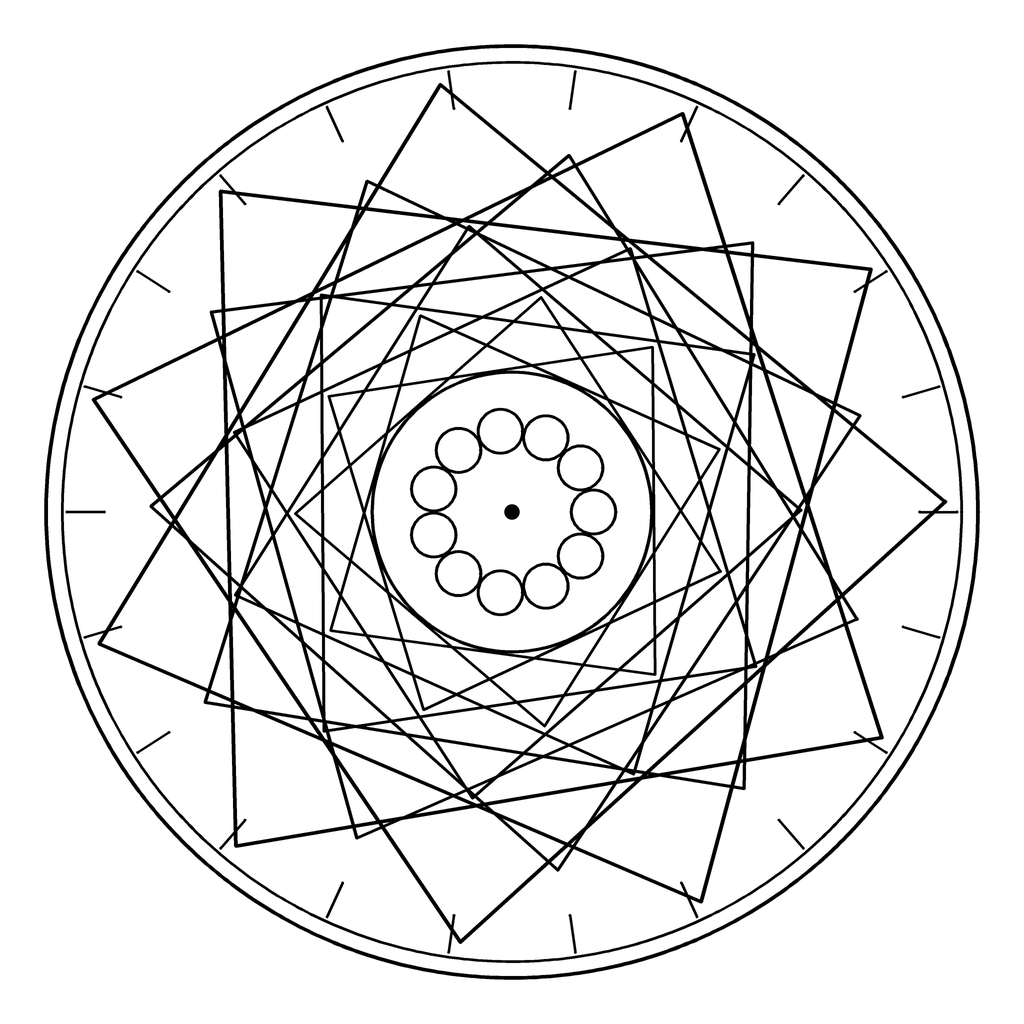 曼荼羅の塗り絵 24番の線画