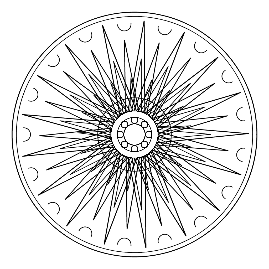曼荼羅の塗り絵 27番の線画