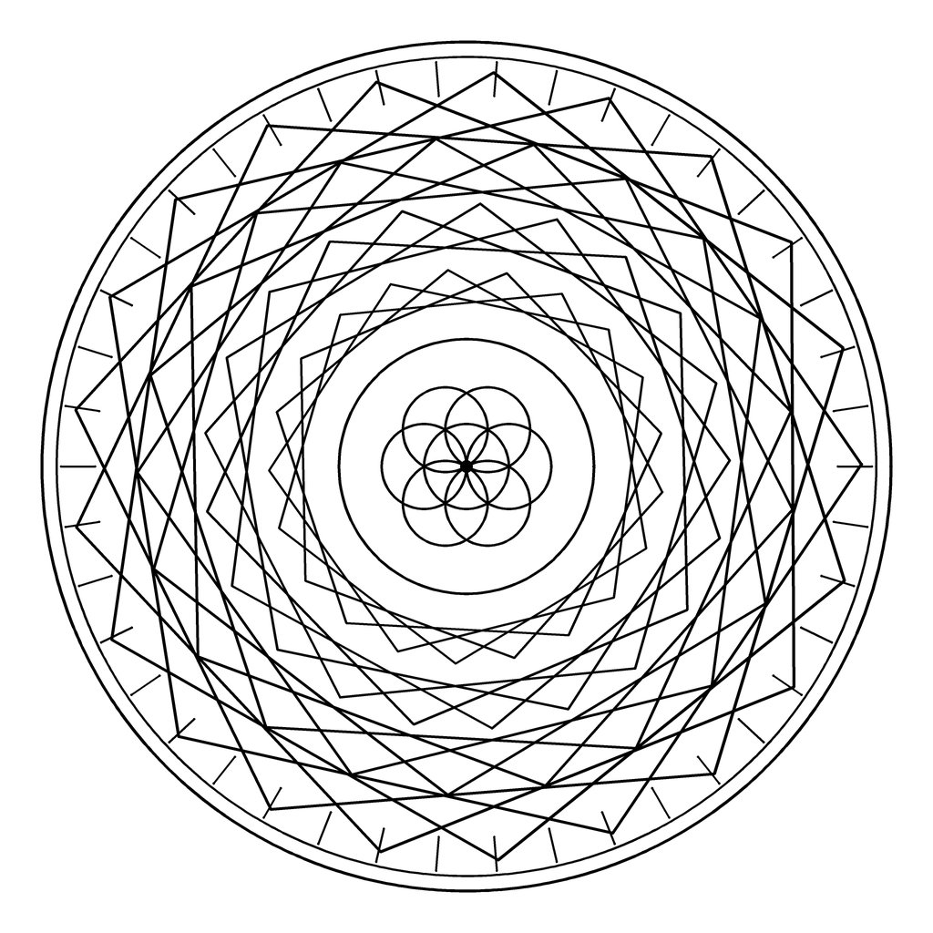 曼荼羅の塗り絵 29番の線画