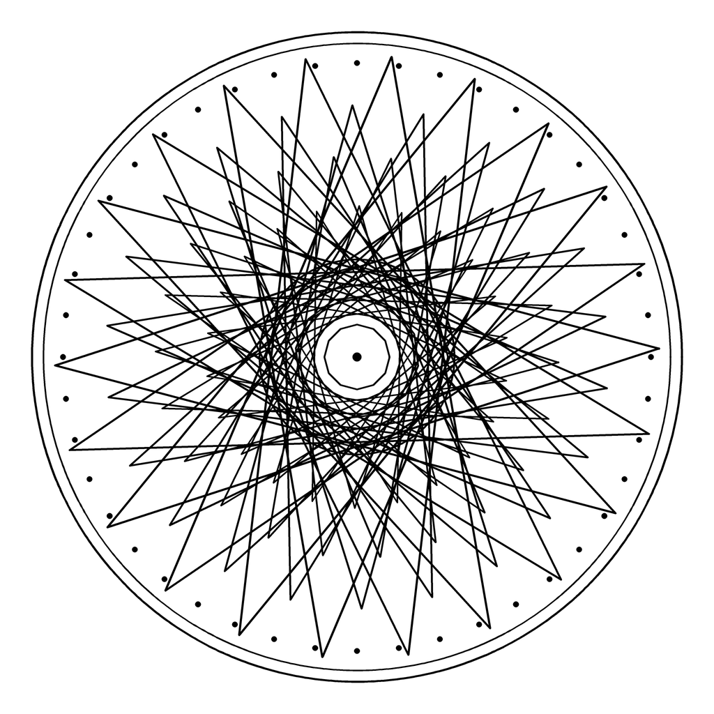 曼荼羅の塗り絵 30番の線画