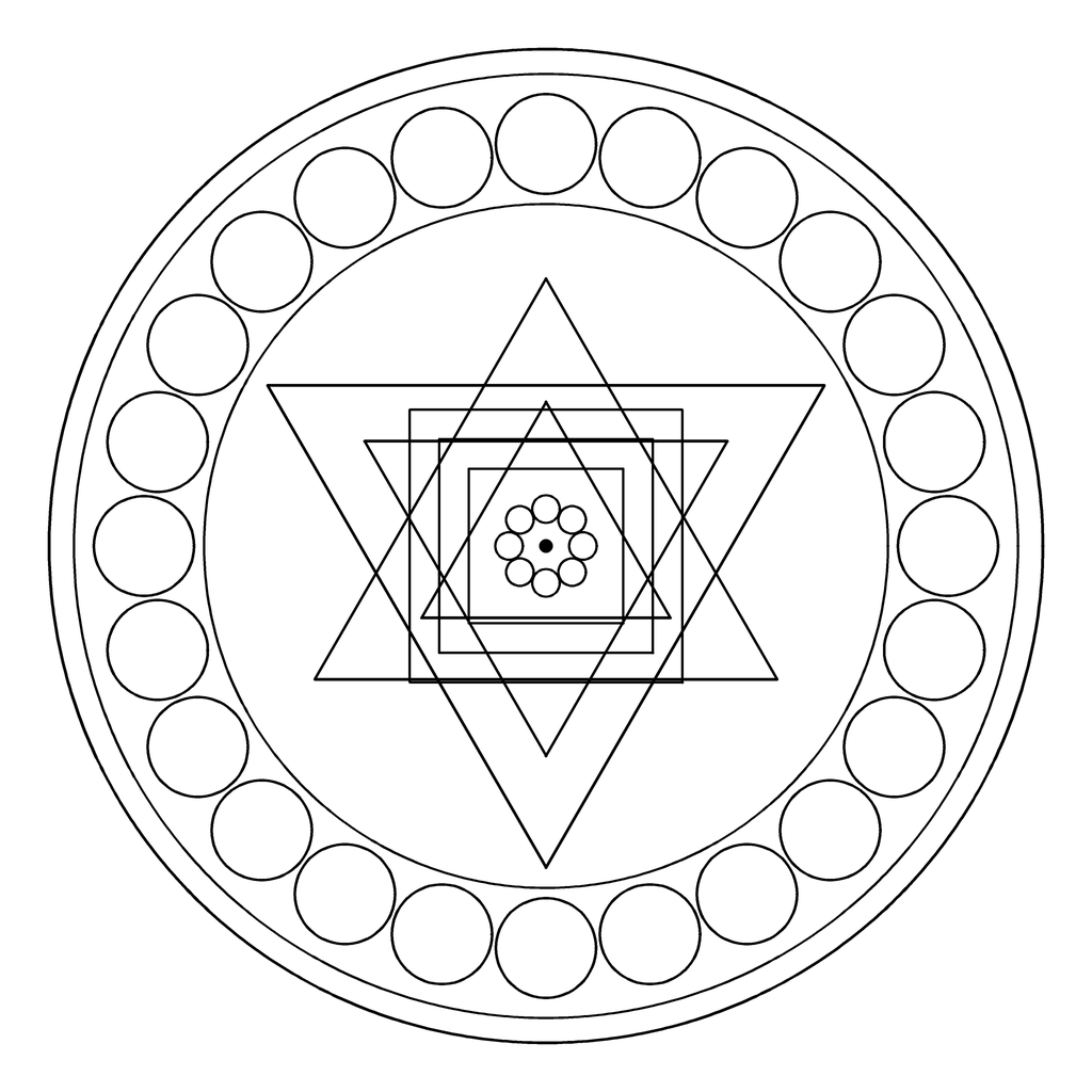 曼荼羅の塗り絵 41番の線画