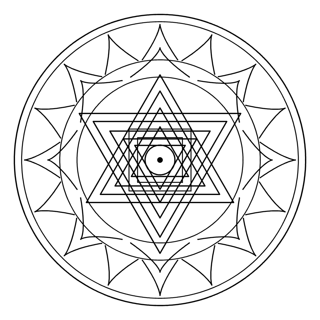 曼荼羅の塗り絵 43番の線画