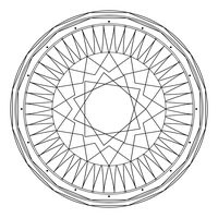 曼荼羅ぬりえ 19番