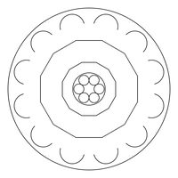 曼荼羅ぬりえ 45番